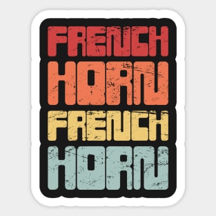 Vintage 70s FRENCH HORN Text Sticker